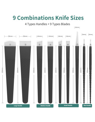 Pedicure Knife Set, 9 Types Replaceable Blades Pedicure Tool Ingrown Toenail Removal Blades Kit, Foot Callus Corn Dead Skin and Hard Skin Removal Tool for Feet