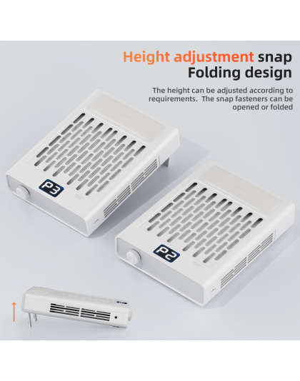 Nail Dust Collector, Professional Brushless Turbo 5 Speed Dust Collector Powerful Duster Machine Tool for Acrylic Nail Polishing